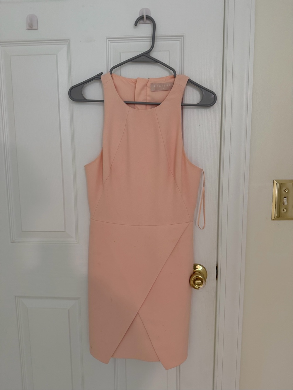KEEPSAKE the Label Soft Peach Sleeveless Midi Dress